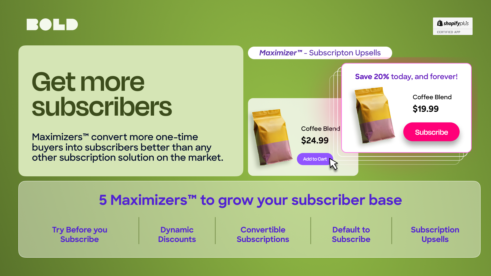 Subscription Upsells feature - Convert one-time buyers to subscribers with targeted offers